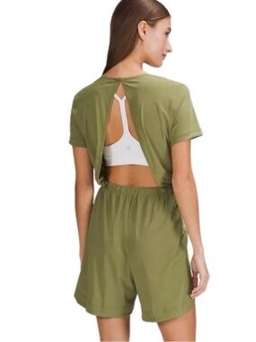 Lululemon Open-Back Olive Green Romper